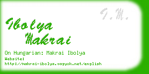 ibolya makrai business card